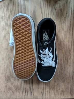 Vans Black and White Old Skool Low-Top Sneakers